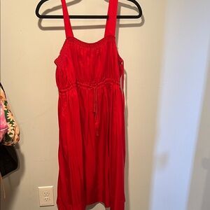 DKNY Red Midi Dress